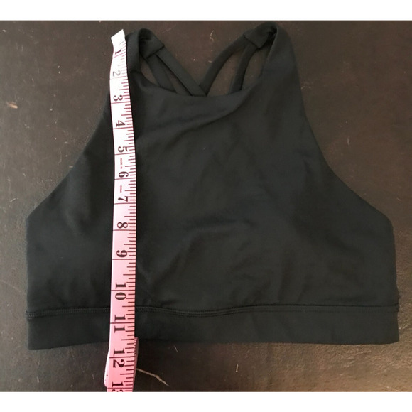 Lululemon Energy High Neck Black Sports Bra - Size 6 - Picture 7 of 8